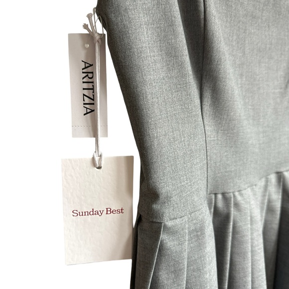 NWT. Aritzia Heather grey TRIX dress size 2 Sunday Best - Picture 4 of 13